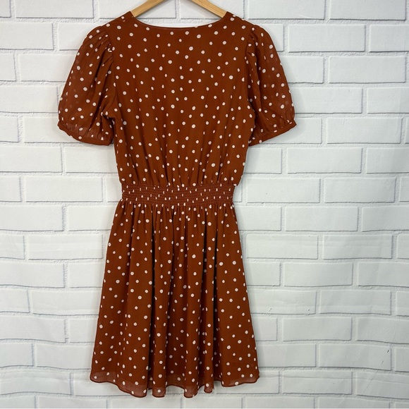 Madewell Smocked-Waist Mini Dress in Inkspot Dots size small - Picture 7 of 11
